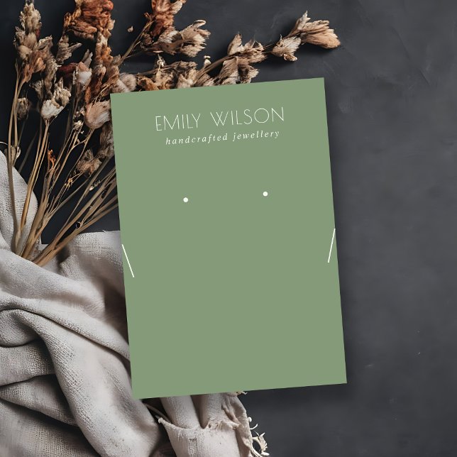 Cartão De Visita Exibição Simples de Colar Verde Sem Lente (Criador carregado)