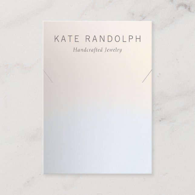 Cartão De Visita Exibição Simples de Joalete de Colar Moderno (Frente)