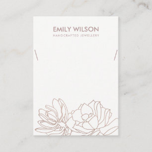 CARTÃO DE VISITA EXIBIÇÃO SUCCULENTA DE NECKLACE BLUSH CACTUS DE 