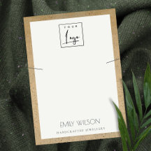 EXIBIÇÃO TERRACOTTA TEXTURE BORDER LOGO NECKLACE