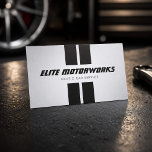 Cartão De Visita Exotic Car Service Racing Stripes Gray<br><div class="desc">Modern racing stripe business card designed for exotic and luxury car service providers. The sleek stripe layout adds a refined, performance-inspired aesthetic while maintaining a clean and professional appearance. Perfect for high-end automotive businesses working with exotic and luxury vehicles. Easily customize with your business information to create a polished and...</div>