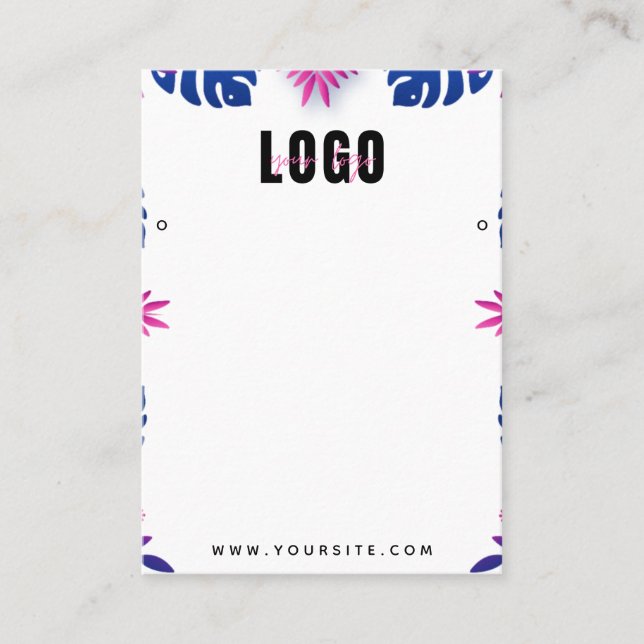 Cartão De Visita Exótica Neon Tropical Palm deixa a exibição de ent (Frente)