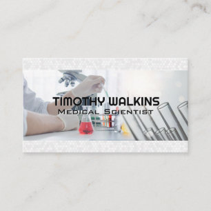 Cartão De Visita Experimento científico no laboratório