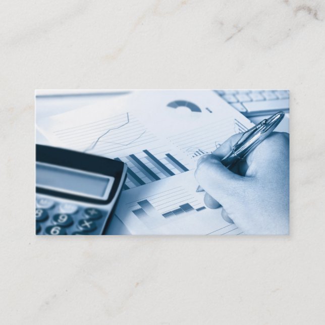 cartão de visita explicar e de finança (Frente)