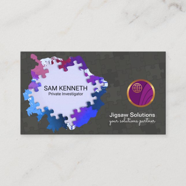 Cartão De Visita Explosão do investigador privado da luz do (Frente)