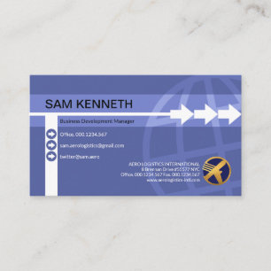 Cartão De Visita Exportação Global da Linha de Seta Criativa de N