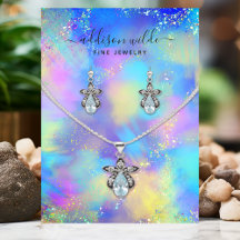 Expositor de Colar e Brinco Holográfico Iridescent