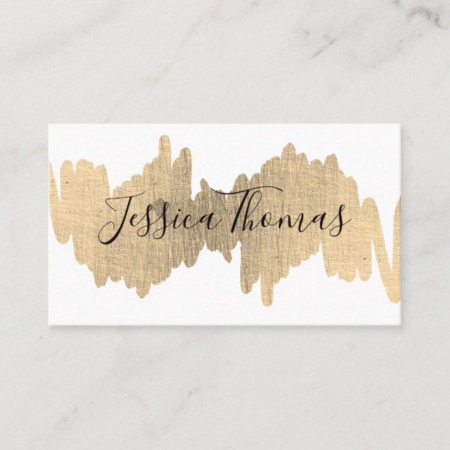 Cartão De Visita Expressão Elegante (metálica dourada) (Frente)