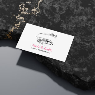 Cartão De Visita Extensão de Lash de Mascara Raqueta Olhos