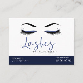 Cartão De Visita Extensão Eyelash Instruções pós-tratamento Logotip