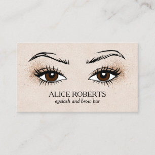 Cartão De Visita Extensão Glam Eyelash Bar de linha maquiador