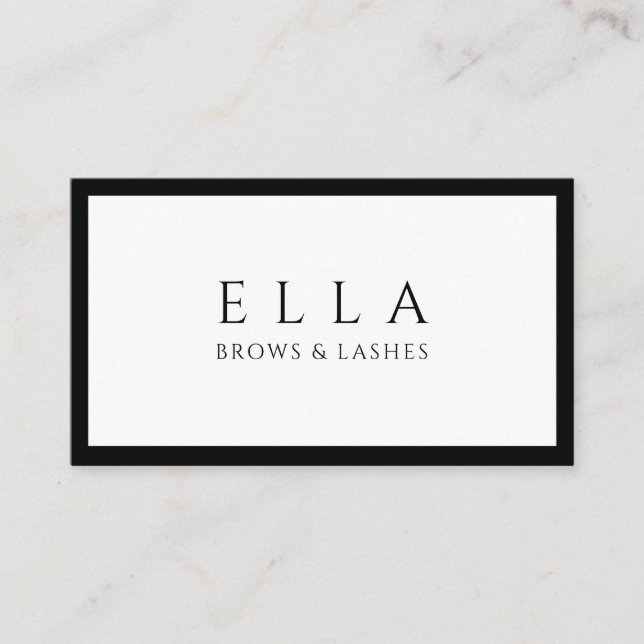 Cartão De Visita Extensões de Lash de Salão Brows e Lashes (Frente)