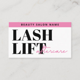 Cartão De Visita Extensões Eyelash Modernas Lash Elevação Após 
