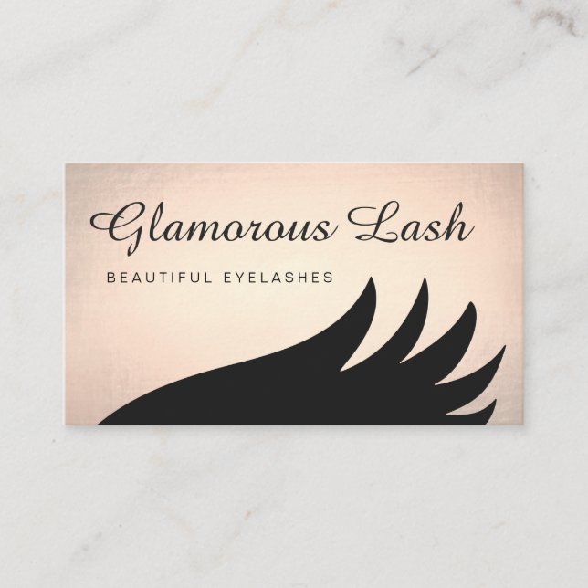Cartão De Visita Extensões Lash Douradas (Frente)
