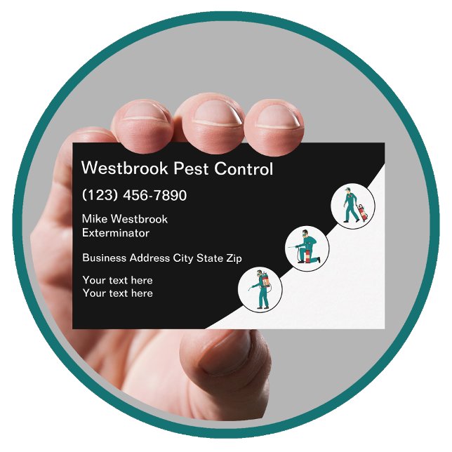 Cartão De Visita Exterminação de Controle de Pest (Criador carregado)