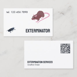Cartão De Visita Exterminador de Pest de Rodapé QR