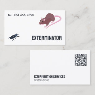 Cartão De Visita Exterminador de Pest de Rodapé QR