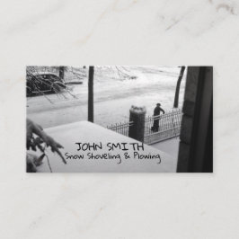 Cartão De Visita Extrato de remoção de neve que passa pela neve