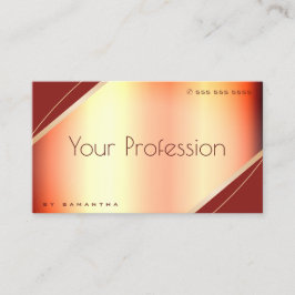 Cartão De Visita Extravagante Rosa Dourado Burgundy Glam Elegante