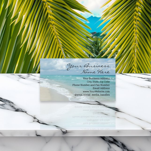 Cartão De Visita Extreme Relaxing Beach Elegant Spa Viagem (beach business cards)