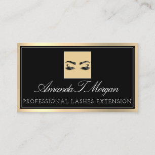 Cartão De Visita Eyelash de microbexiga profissional brota preto