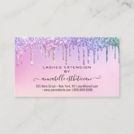 Cartão De Visita Eyelash Extensão após instrução de cuidado Glitor 
