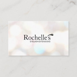 Cartão De Visita Eyelash Extensions Salon Subtle Bokeh