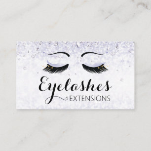 Cartão De Visita Eyelash Extensões Estimulantes e Ouros Roxo