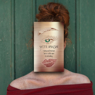 Cartão De Visita Eyelash Logotipo de Maquiagem da Pão QRCode Rosa 