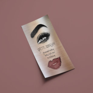 Cartão De Visita Eyelash Logotipo de Maquiagem da Pele QRCode Lip R