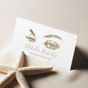 Cartão De Visita Eyelash Makeup Artista Elegante Lashes Salon