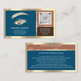Cartão De Visita Eyelash Microlâmina CÓDIGO QR Pós-Rosa do aftercar