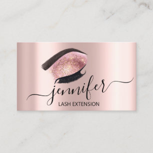 Cartão De Visita Eyelash MUA Artista de maquiagem Brows Pinky