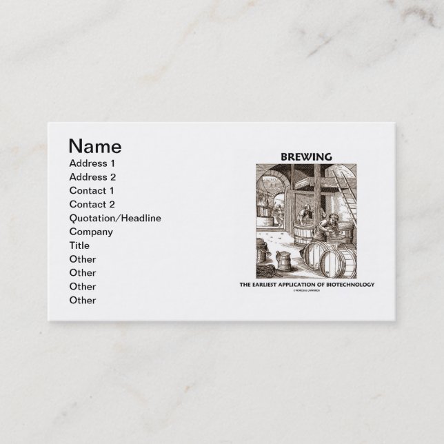 Cartão De Visita Fabricando cerveja a aplicação a mais adiantada da (Frente)