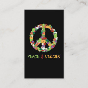 Cartão De Visita Fábricas de legumes cúbicos Sinais de paz em Veg