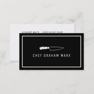 Cartão De Visita Faca Branca, Gourmet Moderno, Chef, Cozinhar