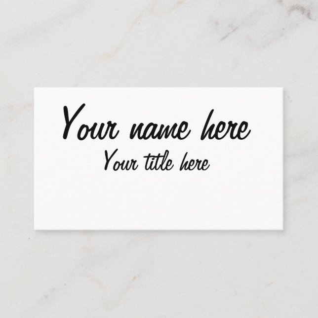 Cartão De Visita faça o seu (Frente)