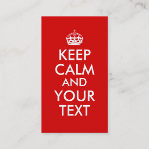 Cartão De Visita Faça seus próprios manter o provérbio calmo para