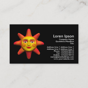 Cartão De Visita Face do Sol - Preto
