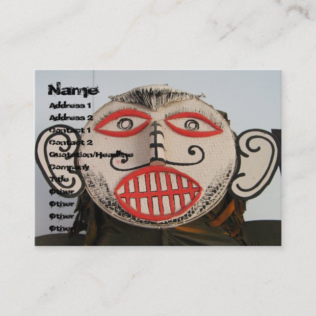 Cartão De Visita Face Fantasma Tailandesa, Festival Phi Ta Khon Mas (Frente)