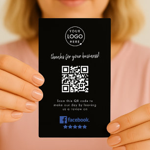 Cartão De Visita Facebook Revise-nos Código QR de Classificaçã