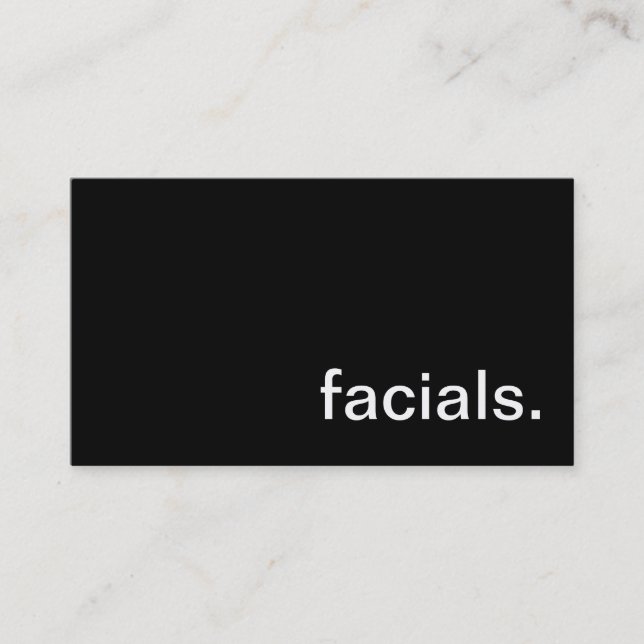 Cartão de visita facial (Frente)