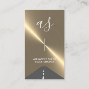 Cartão De Visita Faculdade de Faux Moderna Dourada