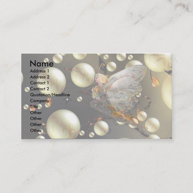 Cartão De Visita Fada do Fogo! (Frente)