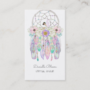 Cartão De Visita Fairy Dream Catcher Boho Arrows Feather