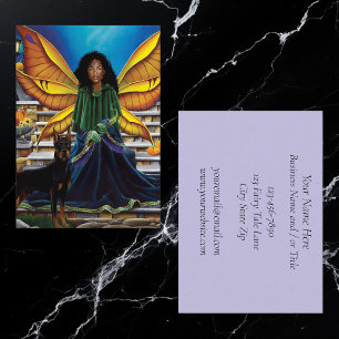 Cartão De Visita Fairy Guardian Doberman Dog