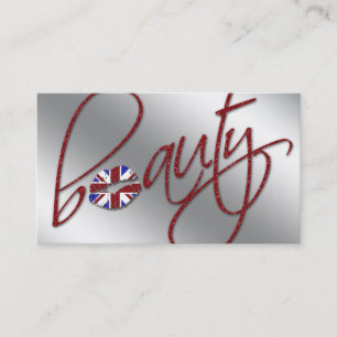 Cartão De Visita Faísca BRITÂNICA do vermelho da beleza do cartã