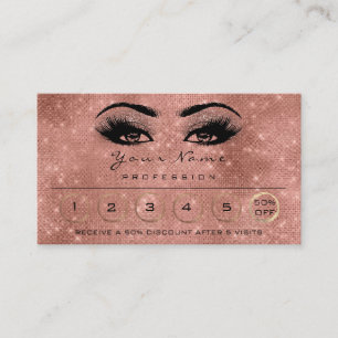 Cartão De Visita Faísca do rosa dos chicotes dos olhos da