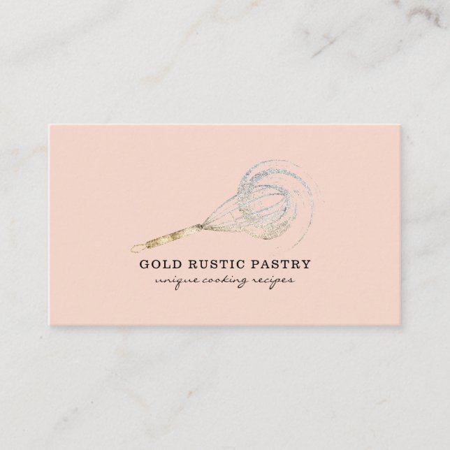 Cartão De Visita Faísca Suspenso florescente Panificação Dourada ro (Frente)