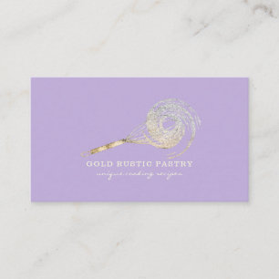 Cartão De Visita Faísca Whisk Glitter Dourada Bakery Glitz púrpur